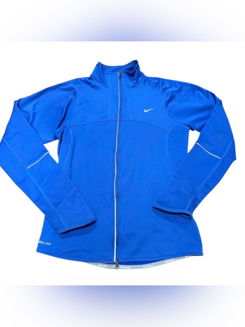 Nike Dri-Fit Running Track Jacket Full Zip Women’s Size Small Royal Blue